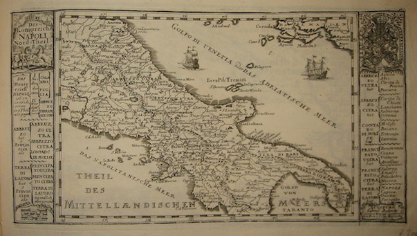 Bodenehr Gabriel (1664-1758) Des Kà¶nigreichs Napoli. Nord Theil 1715 ca. Augsburg